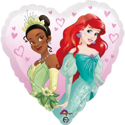 Μπαλόνι Foil Καρδιά Πριγκίπισσες Disney 43εκ. (2όψεων)