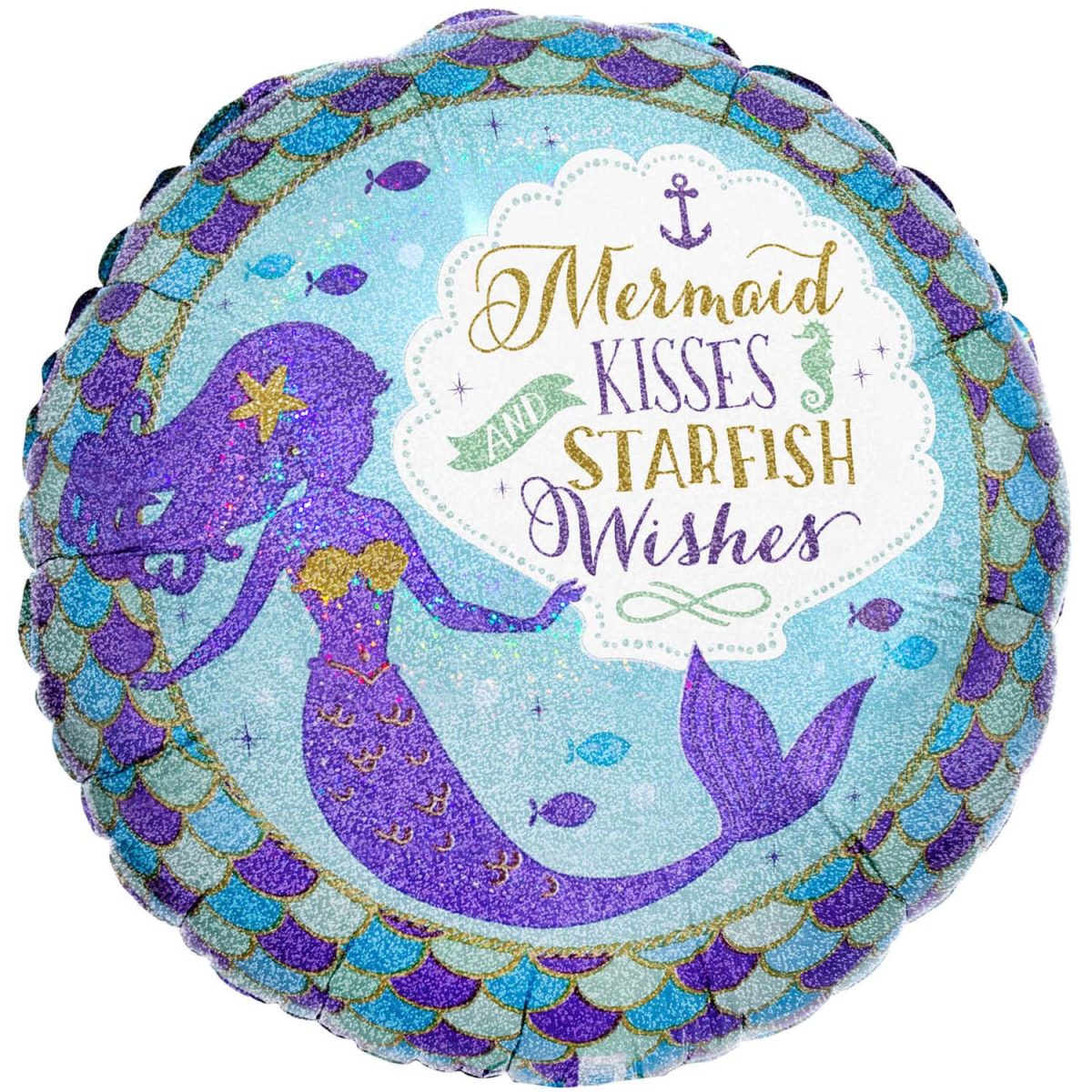 Μπαλόνι Foil Mermaid Wishes 45εκ.