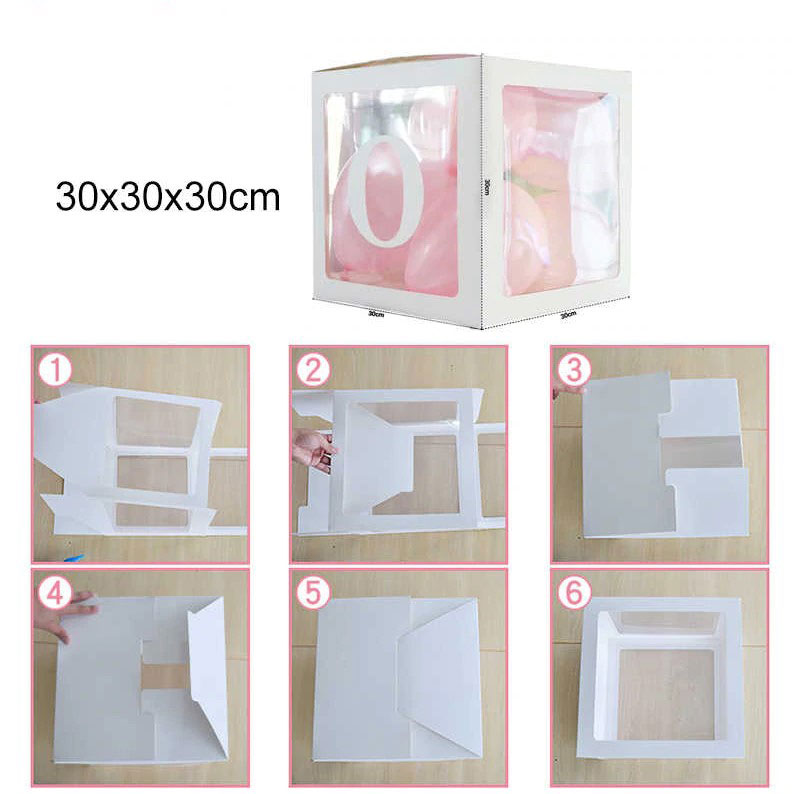 Balloon Love box λευκό | 4 τεμάχια