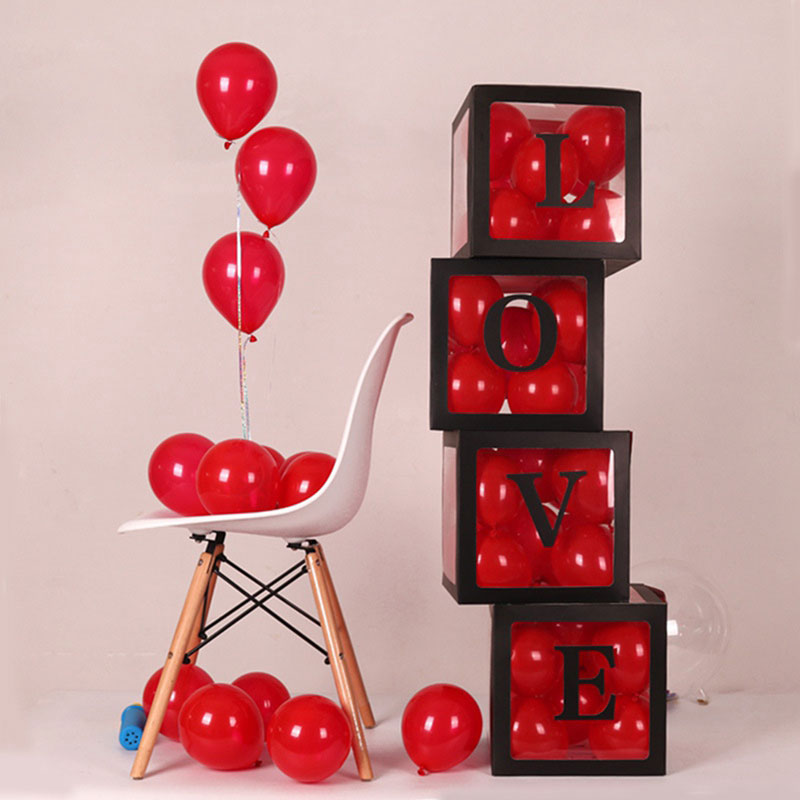 Balloon Love box λευκό | 4 τεμάχια
