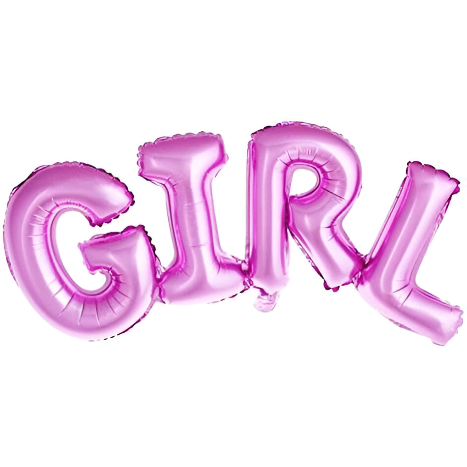 Μπαλόνι Foil ροζ φράση ‘GIRL’