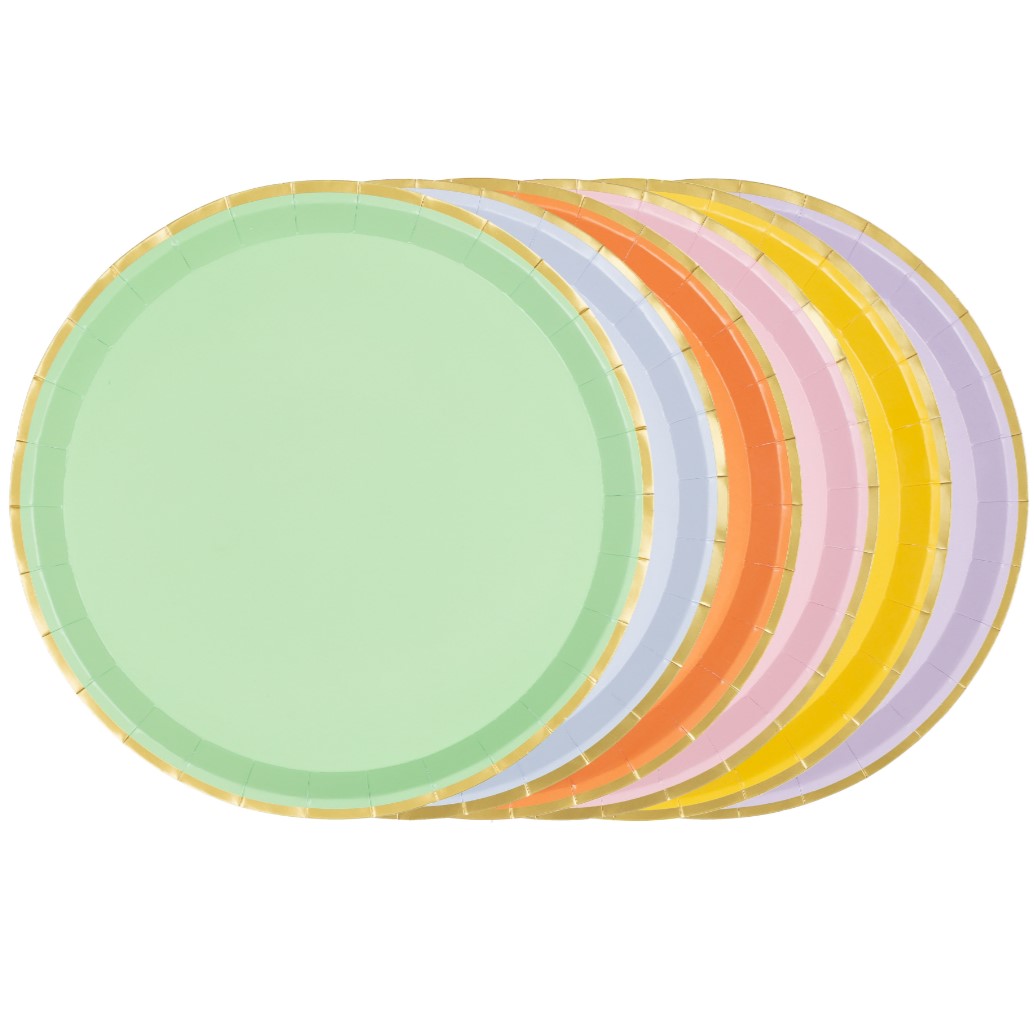 Πιάτα πάρτυ Elegance Pastel (6 τεμ.)