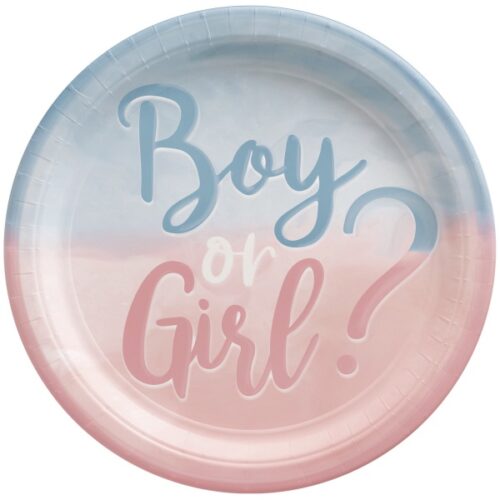 Πιάτα Πάρτυ Gender Reveal (8 τεμ)