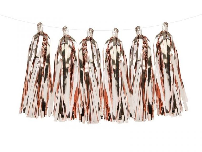Γιρλάντα Φούντες Rose Gold (12 τεμ.)