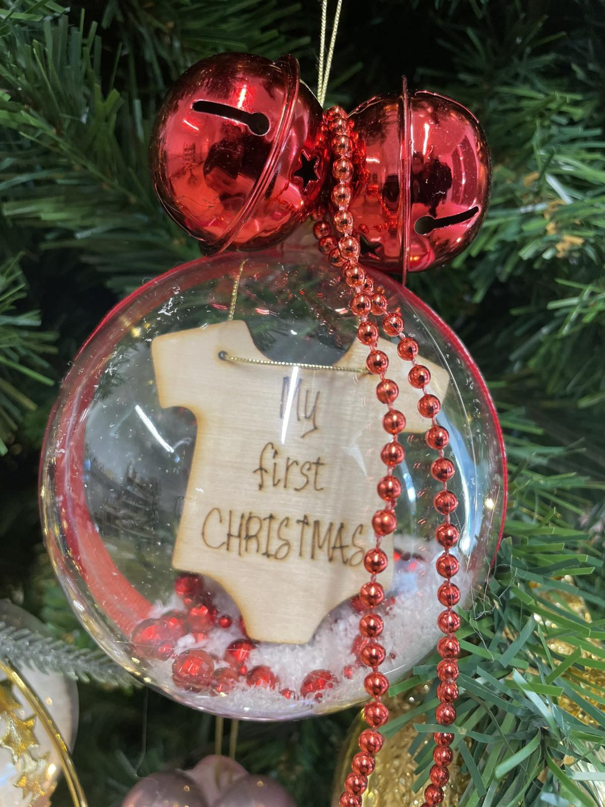 Χειροποίητη Χριστουγεννιάτικη Μπάλα «My First Christmas»
